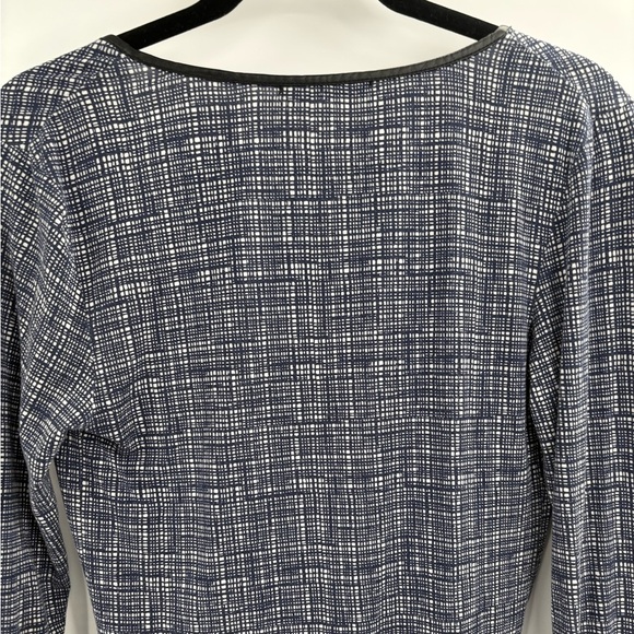 Tart collection Blue Checkered blue modal Long Sleeve Open Wrap Blouse size xs - Picture 11 of 16